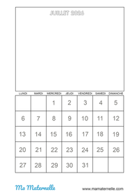 calendrier maternelle