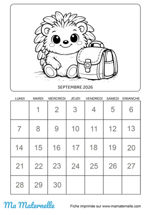 calendrier à imprimer gratuit