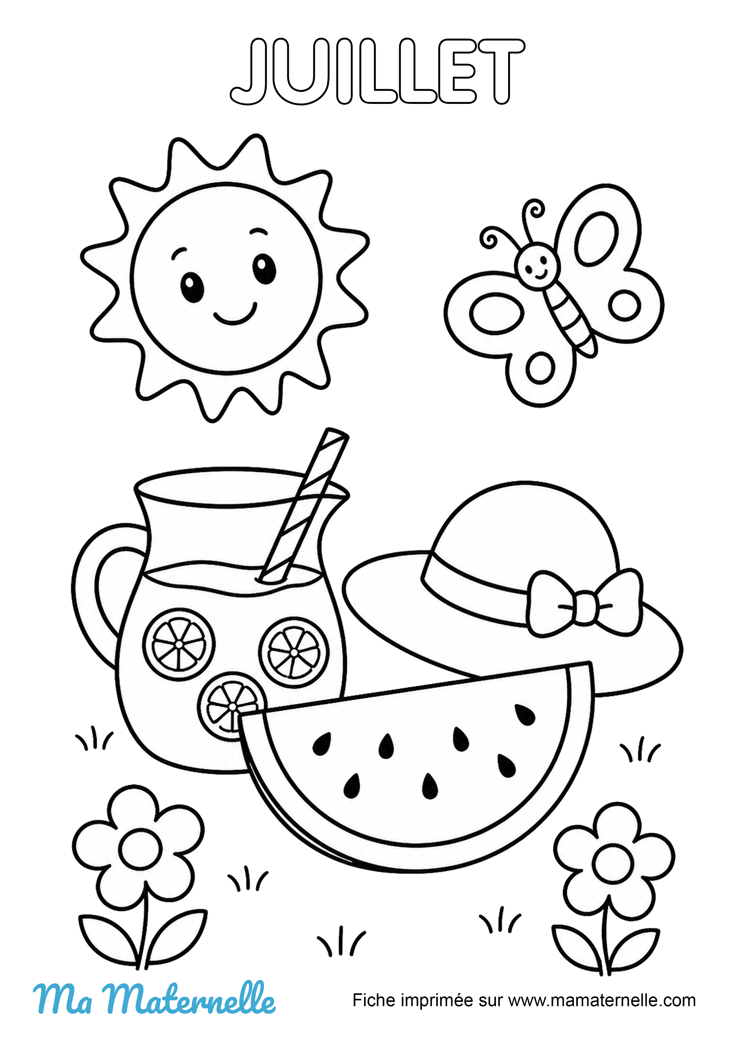 Activités - Coloriage du mois de juillet