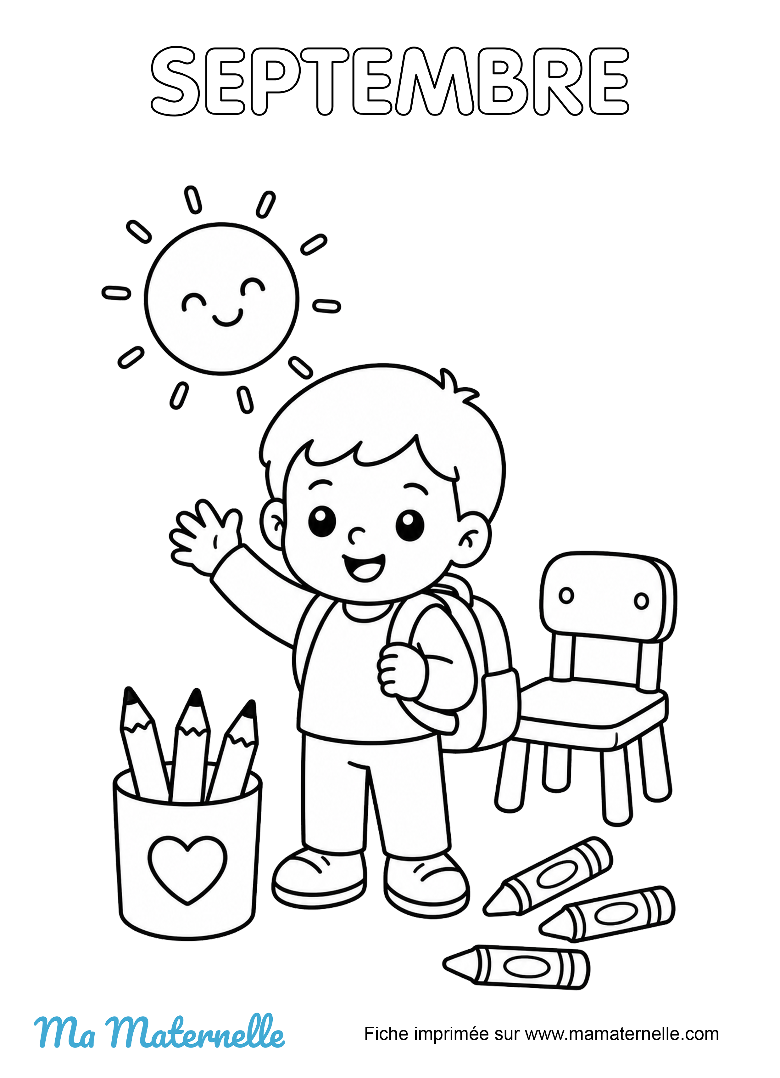 Activités - Coloriage du mois de septembre