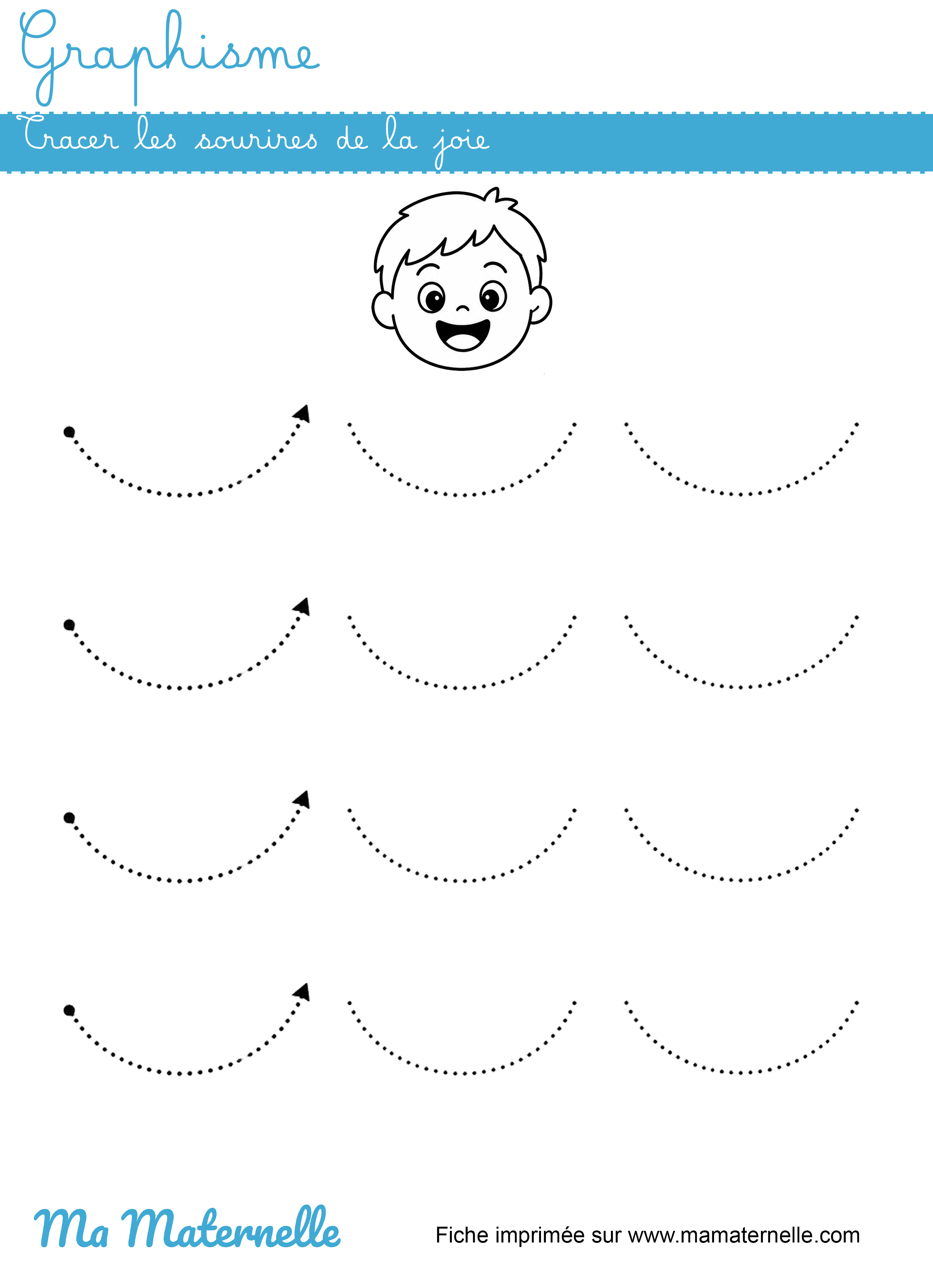Grande section - Graphisme : tracer les sourires de la joie