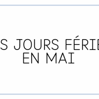 jours fériés mai