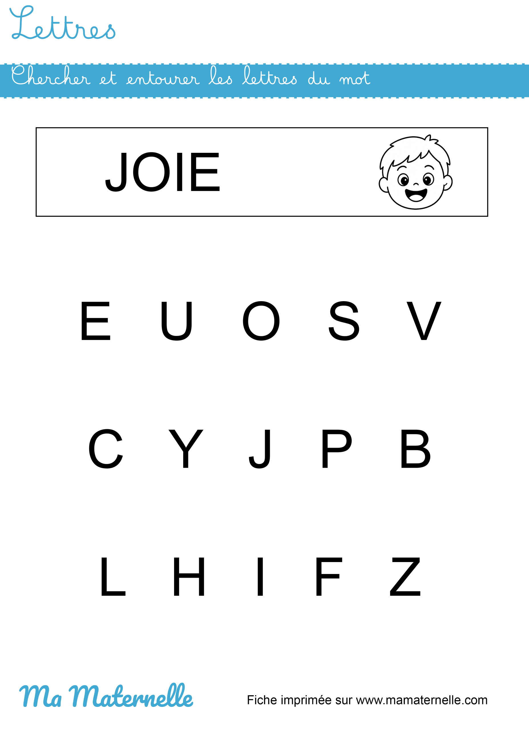 fiche maternelle