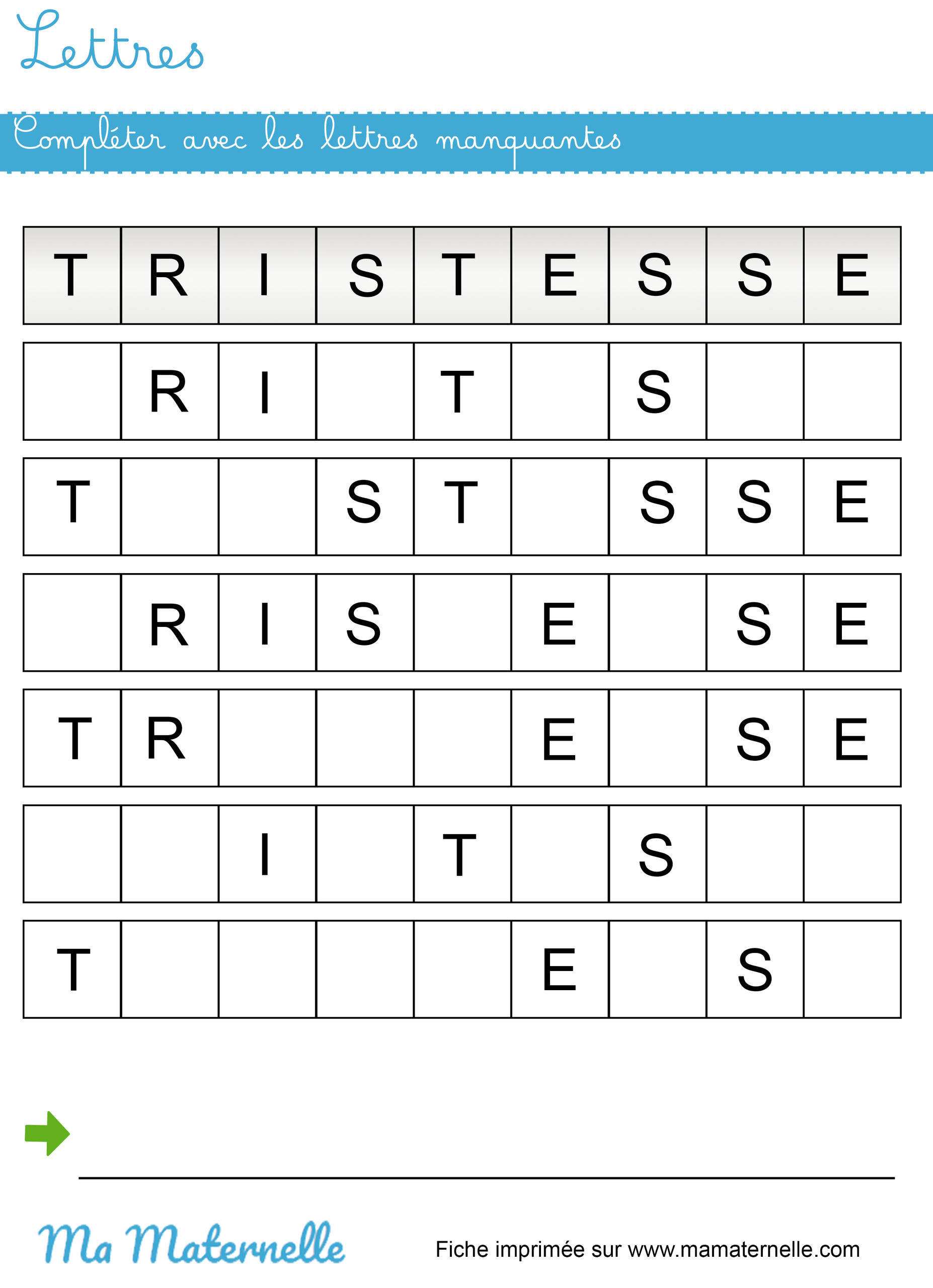 fiche maternelle