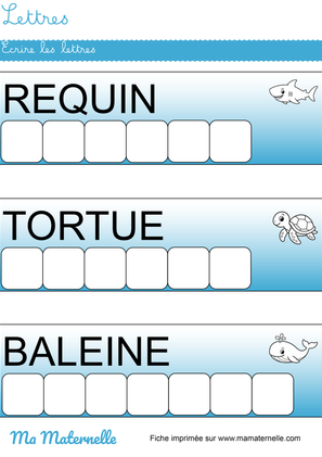 fiches autonomes maternelle