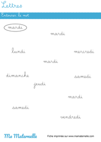 fiche grande section