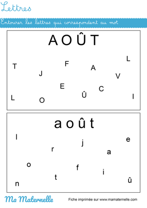 fiche maternelle