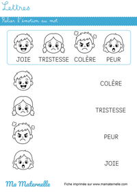 fiche émotion maternelle