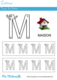 fiche alphabet maternelle écriture