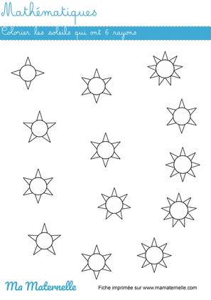 fiche math maternelle