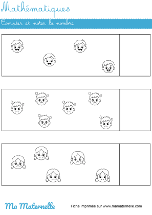 fiche mathématiques maternelle