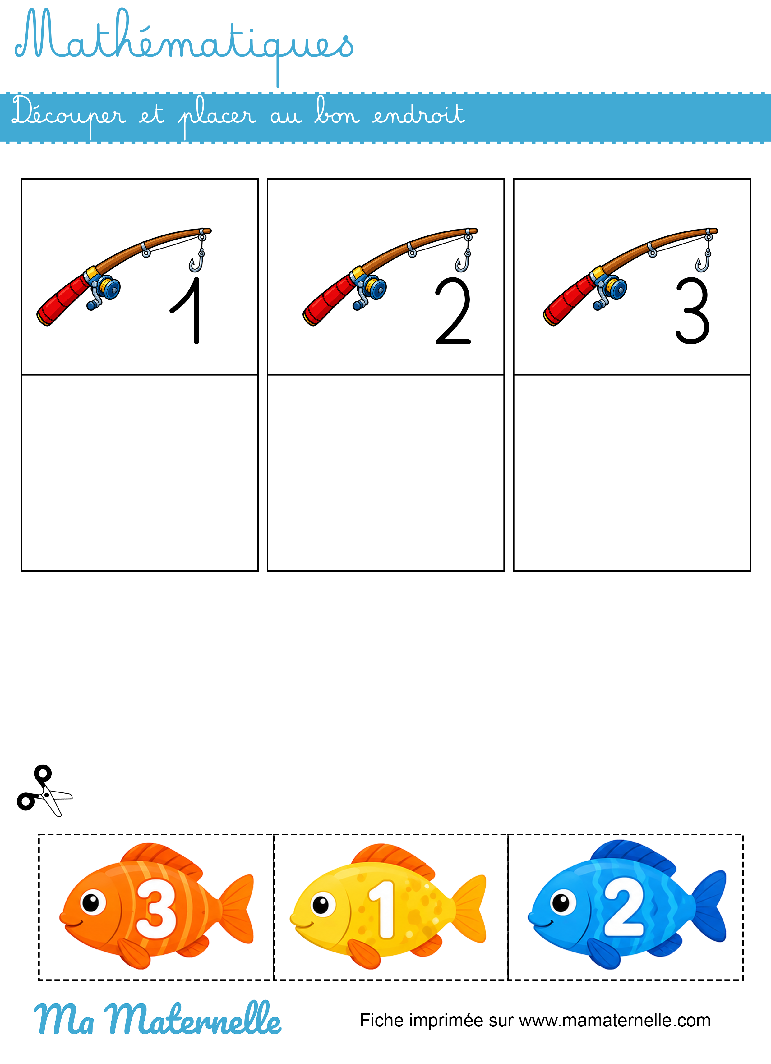 Petite section - Mathématiques : découper et placer au bon endroit