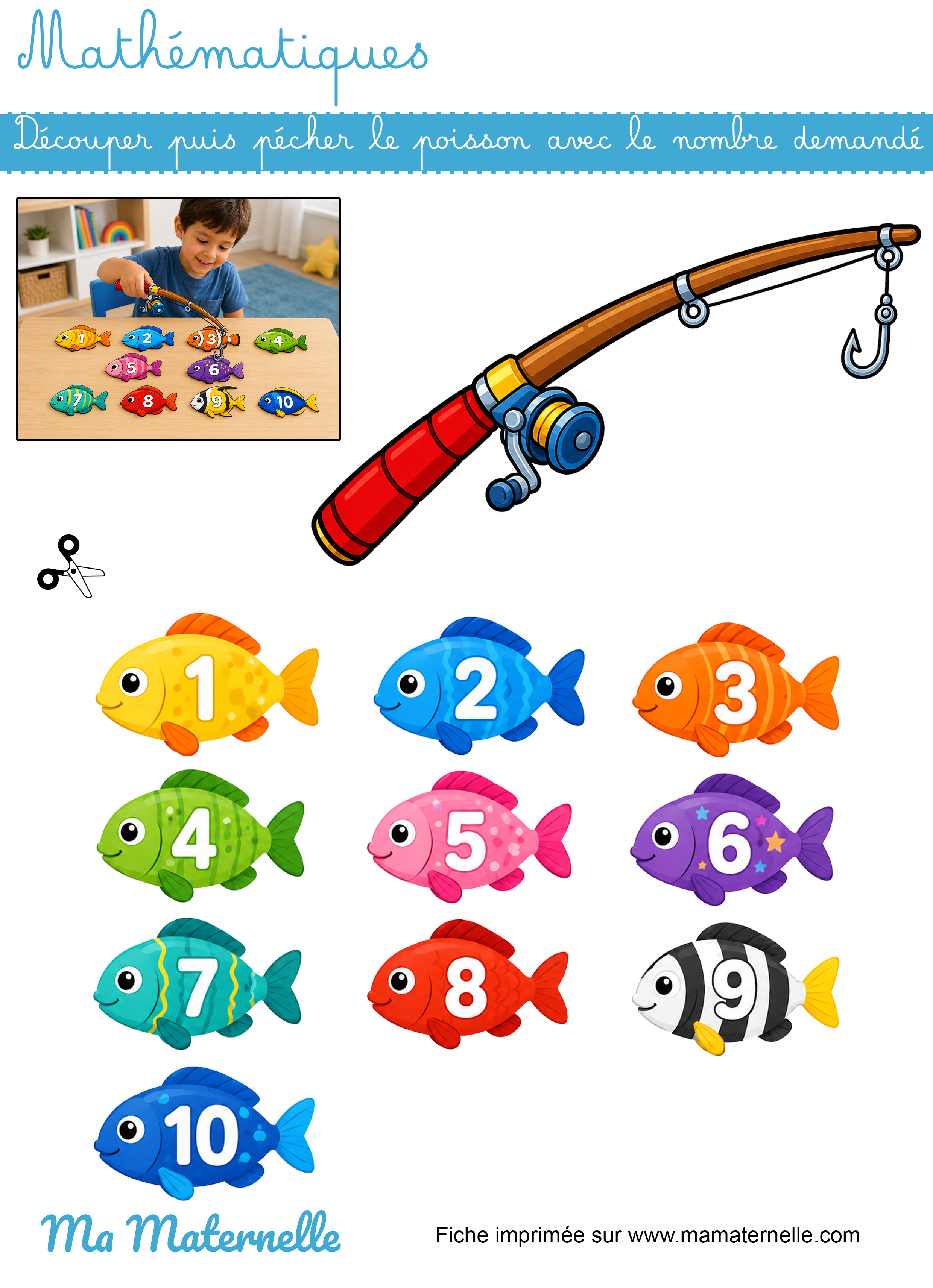 Grande section - Mathématiques : pécher le poisson