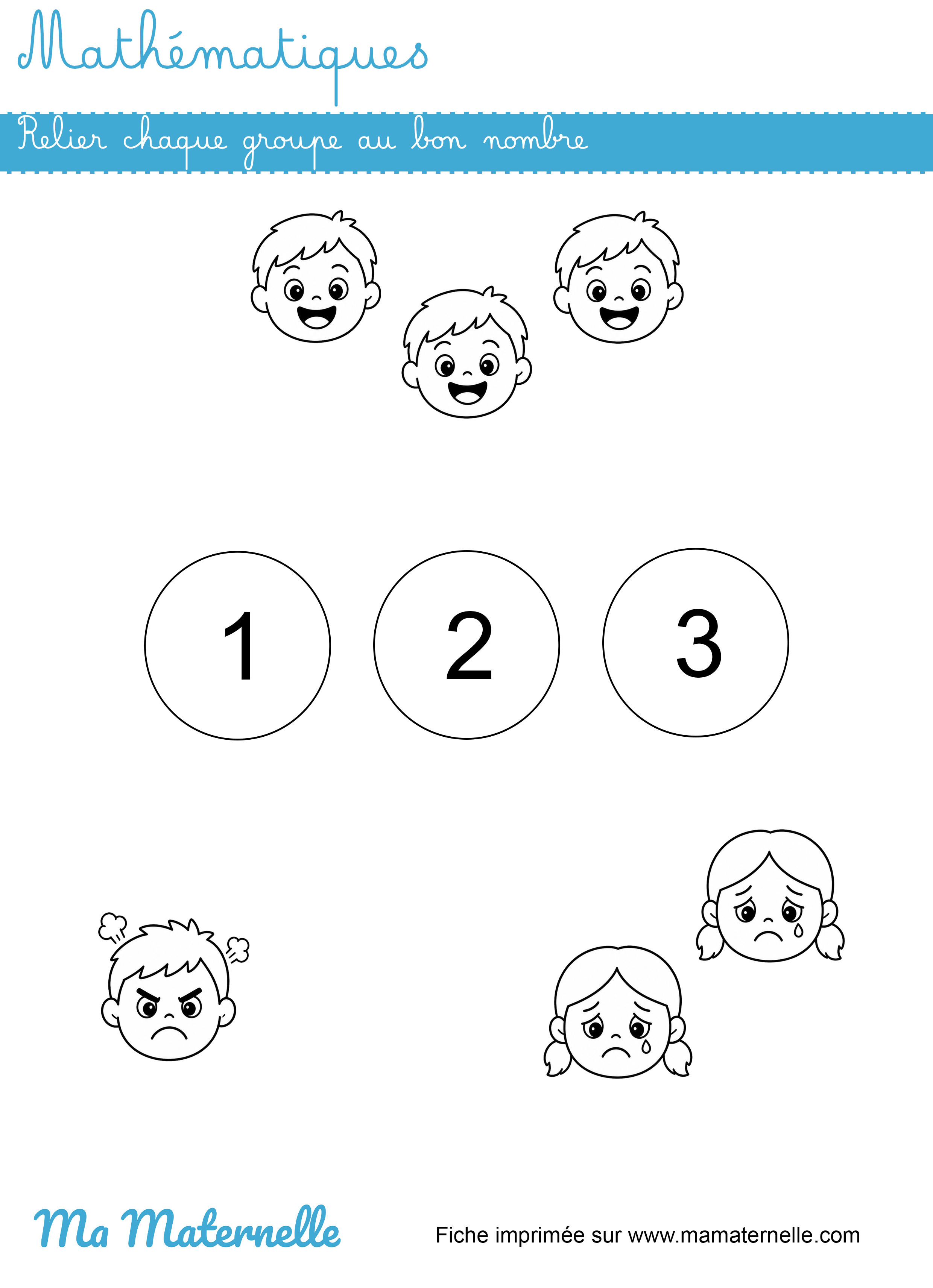 Petite section - Mathématiques : relier les groupes aux nombres