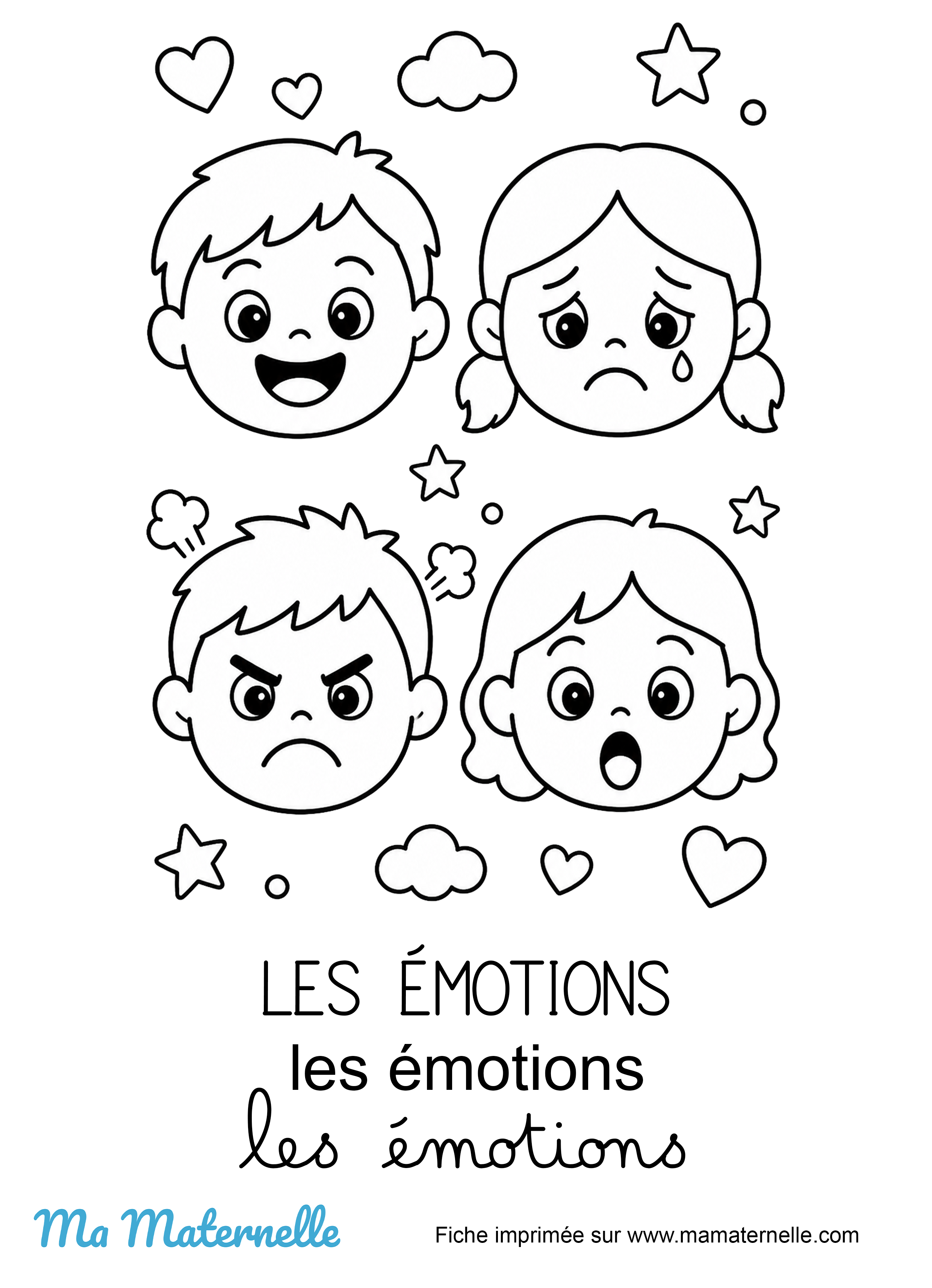 Activités - Page de garde : les émotions
