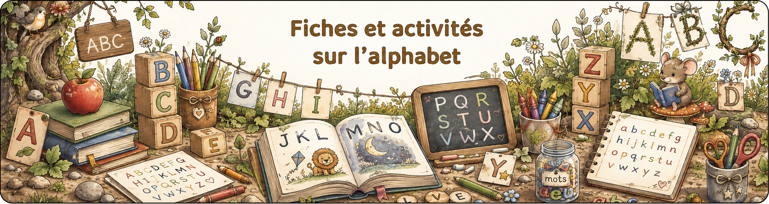 fiches et activités sur l'alphabet en maternelle