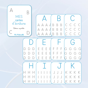 cartes d'écriture capitales maternelle
