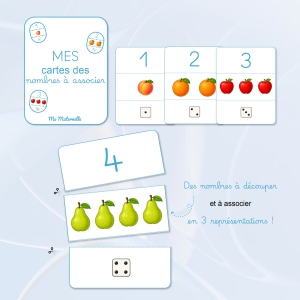 nombres à associer cartes maternelle