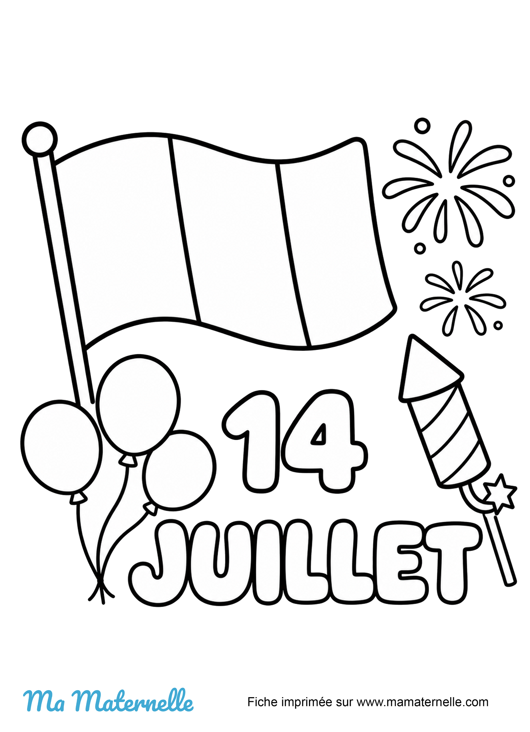 Activités - Coloriage : 14 juillet