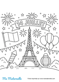 Activités - Coloriage : 14 juillet
