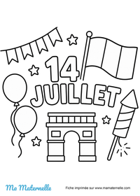 Activités - Coloriage : 14 juillet