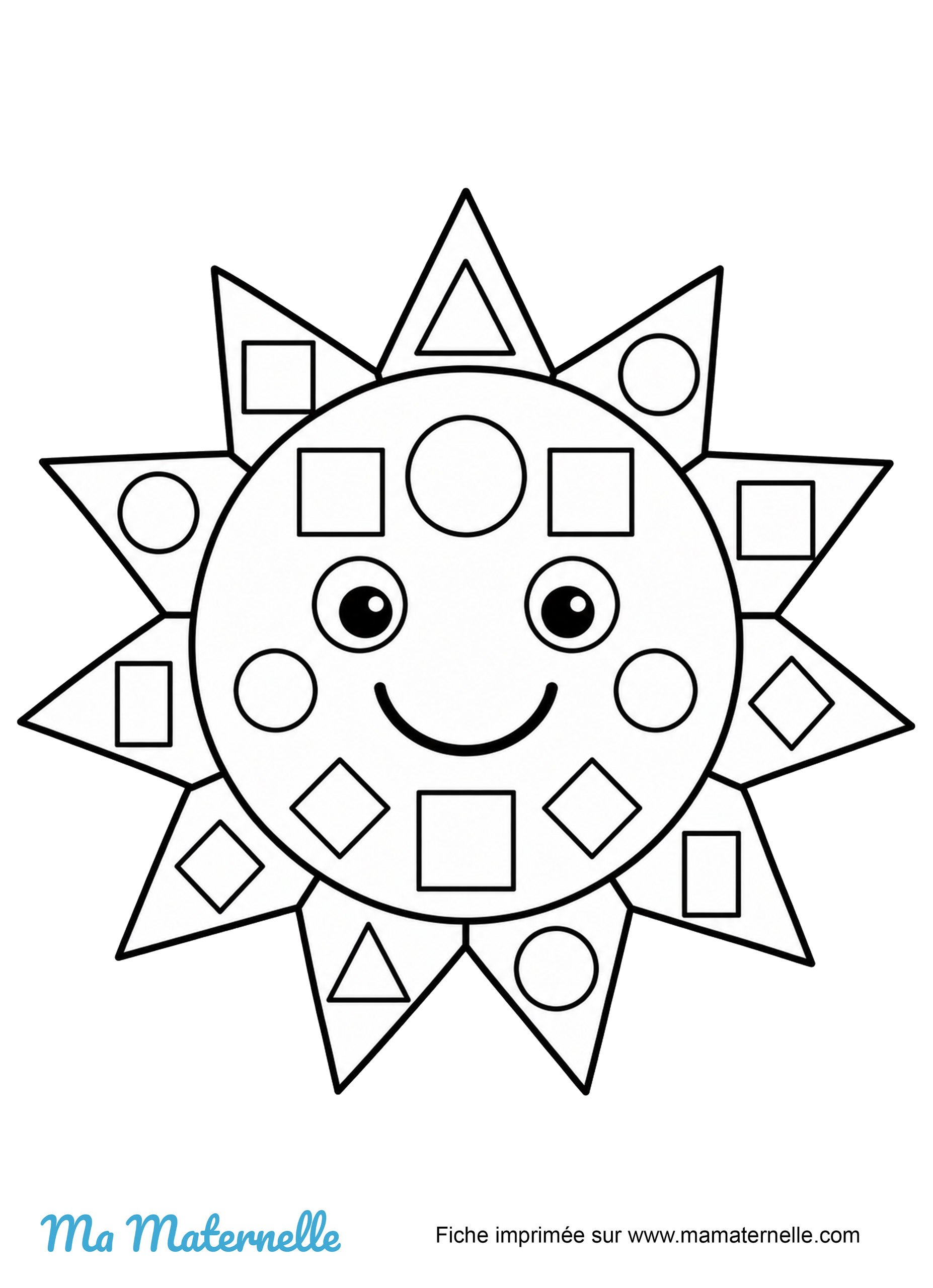 Activités - Coloriage : soleil d&rsquo;été