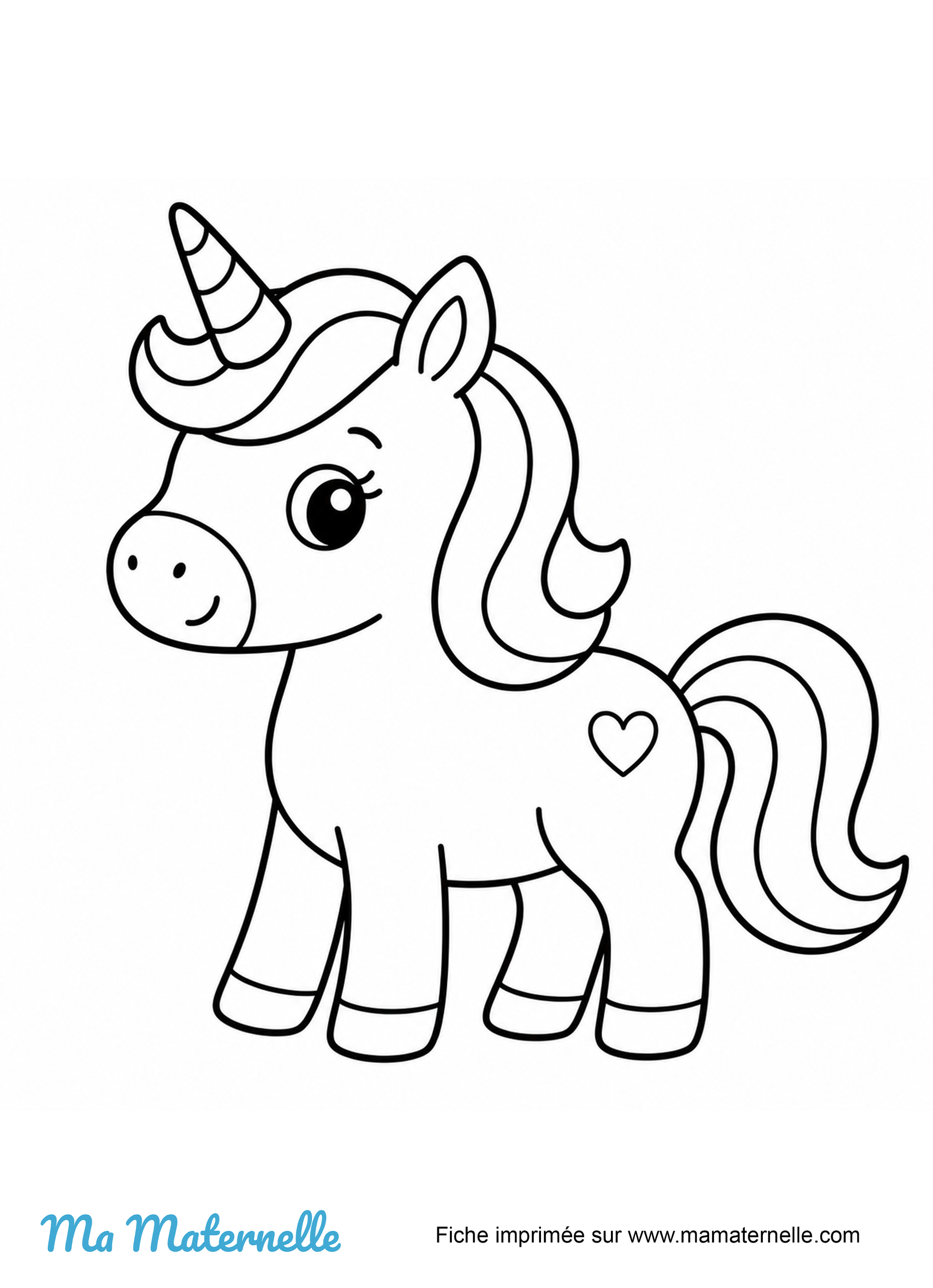 coloriage à imprimer licorne