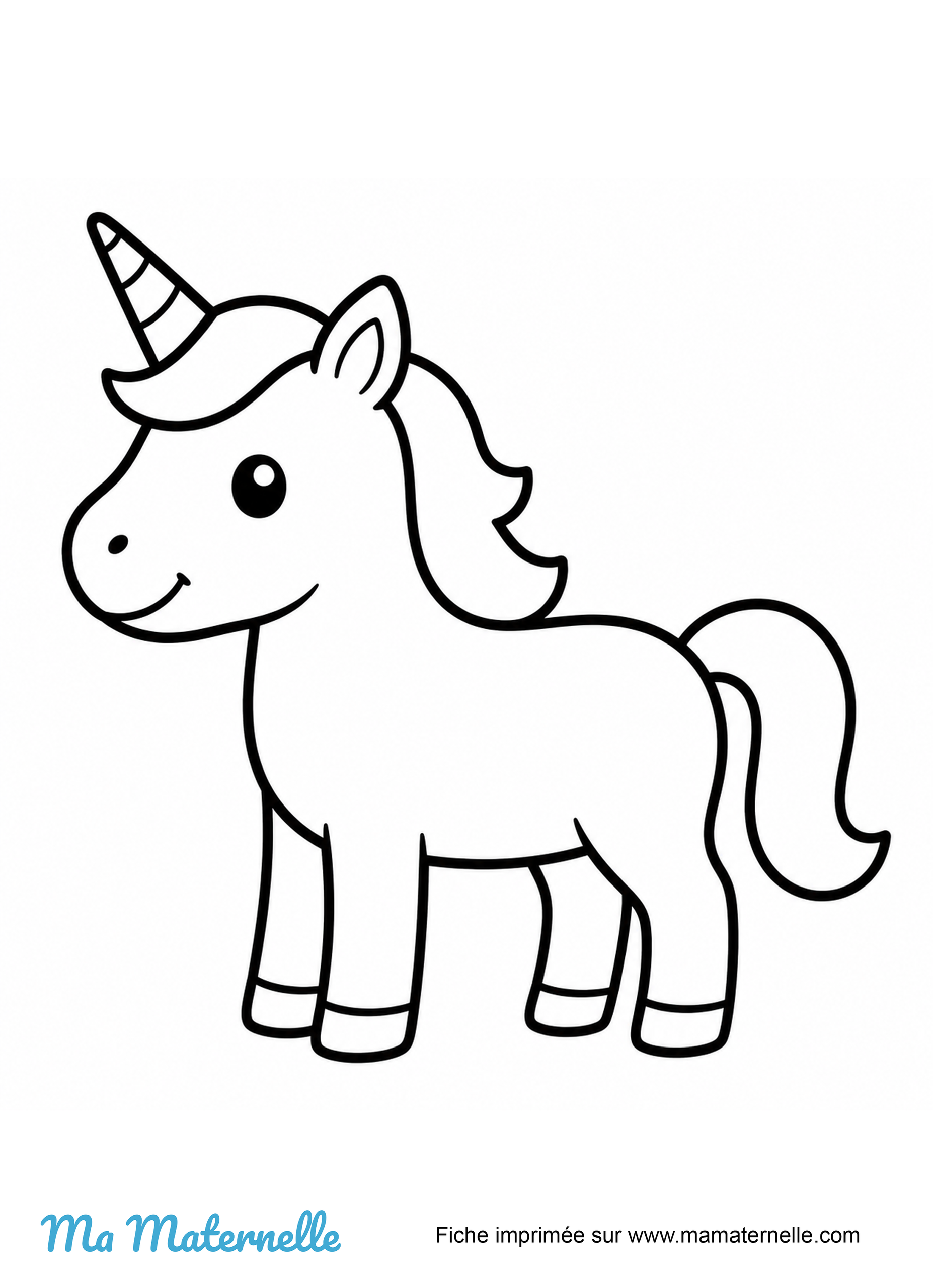 Activités - Coloriage : licorne