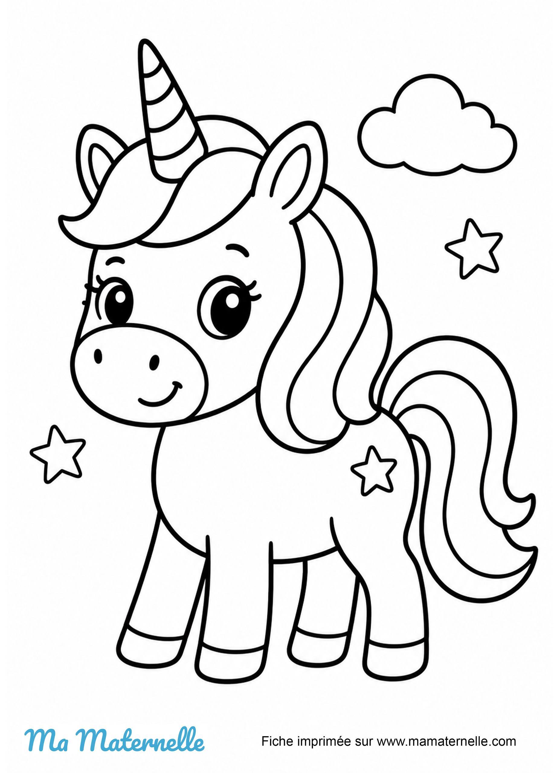 Activités - Coloriage : licorne
