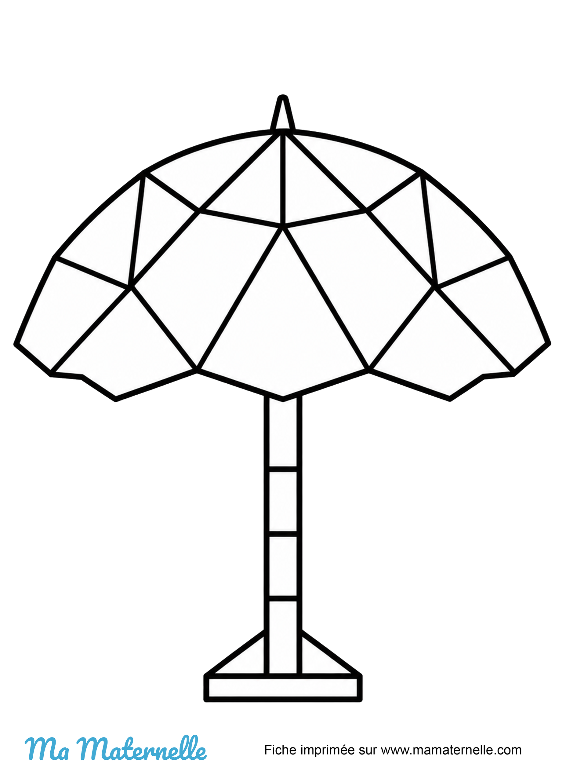 Activités - Coloriage : parasol été