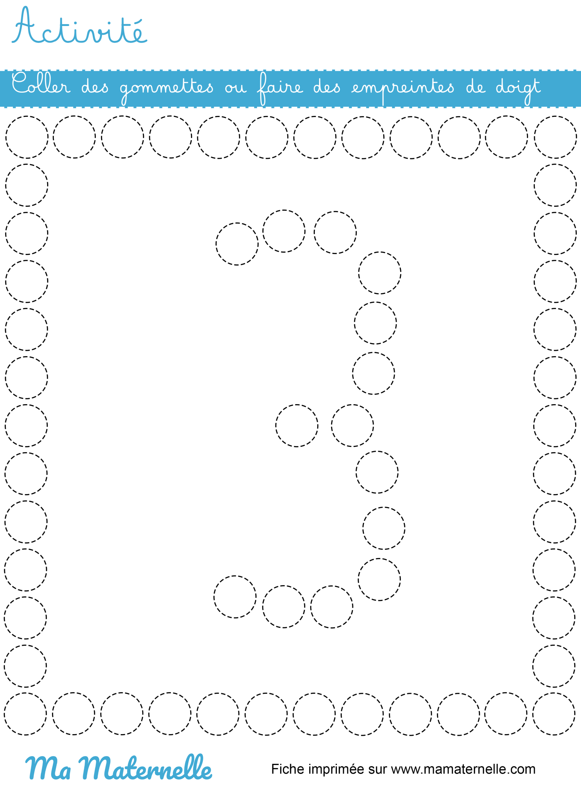 Activités - Activité : coller des gommettes