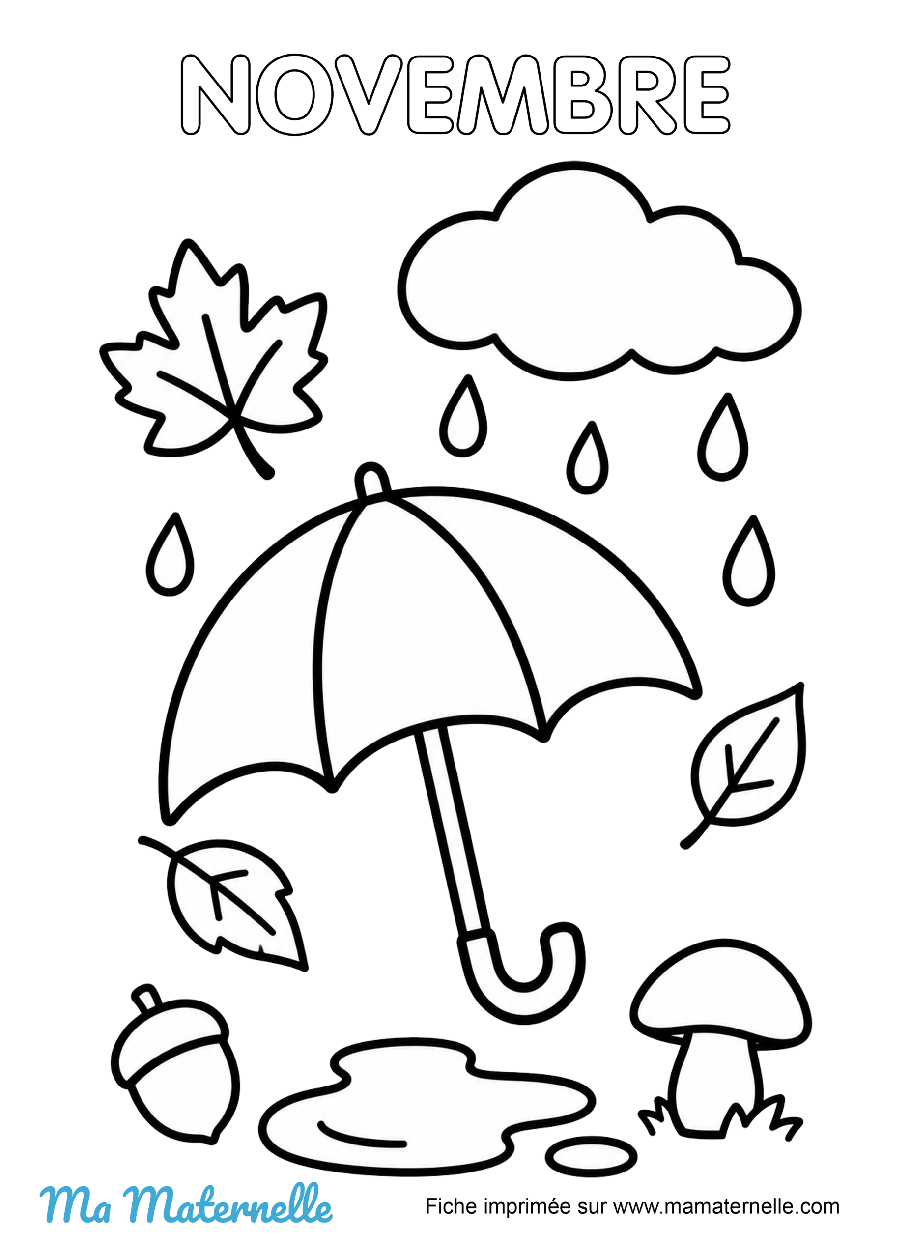 Activités - Coloriage du mois de novembre