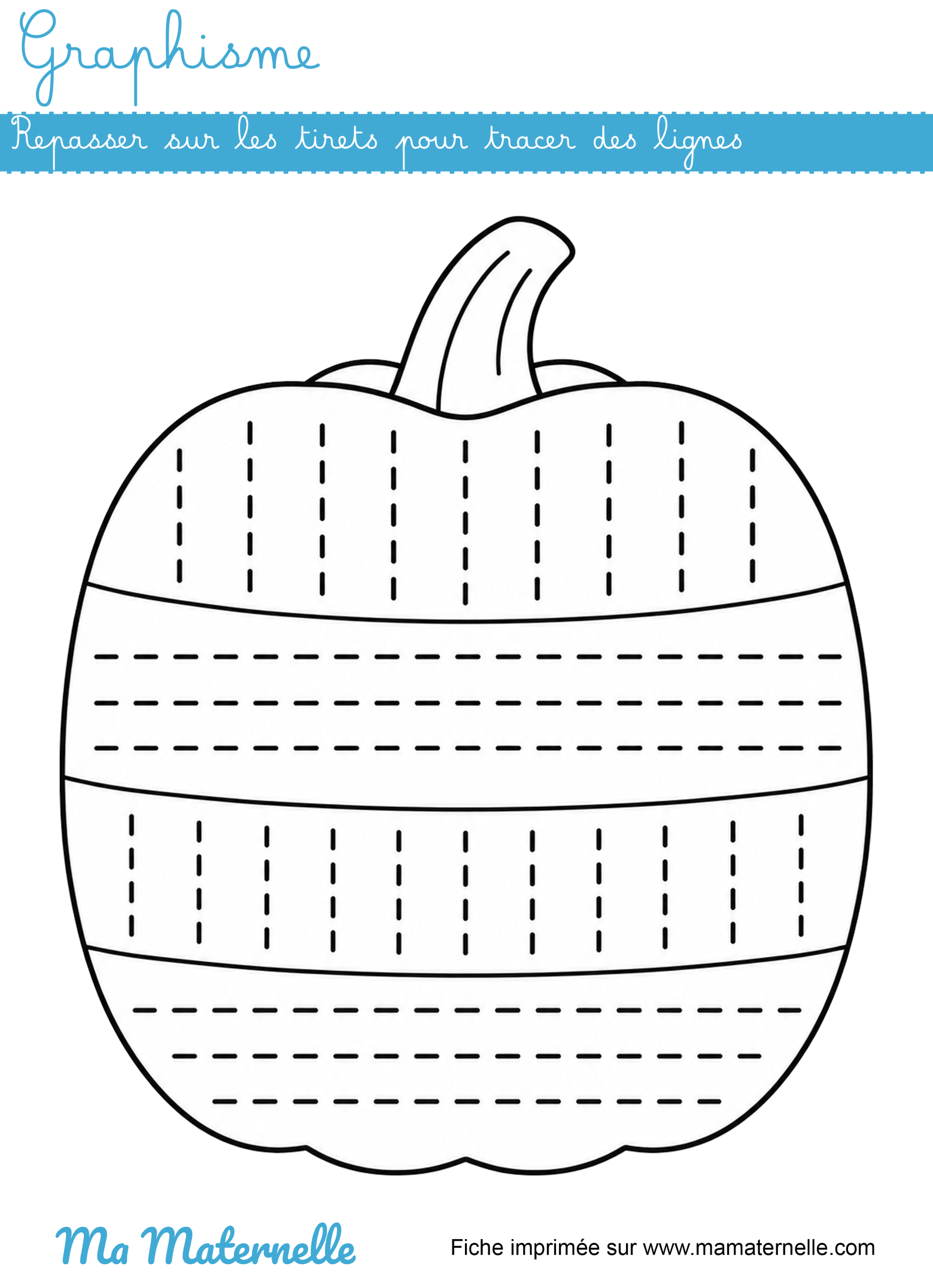 Petite section - Graphisme : tracer des lignes verticales et horizontales