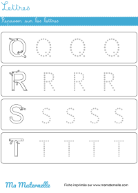 fiche alphabet maternelle