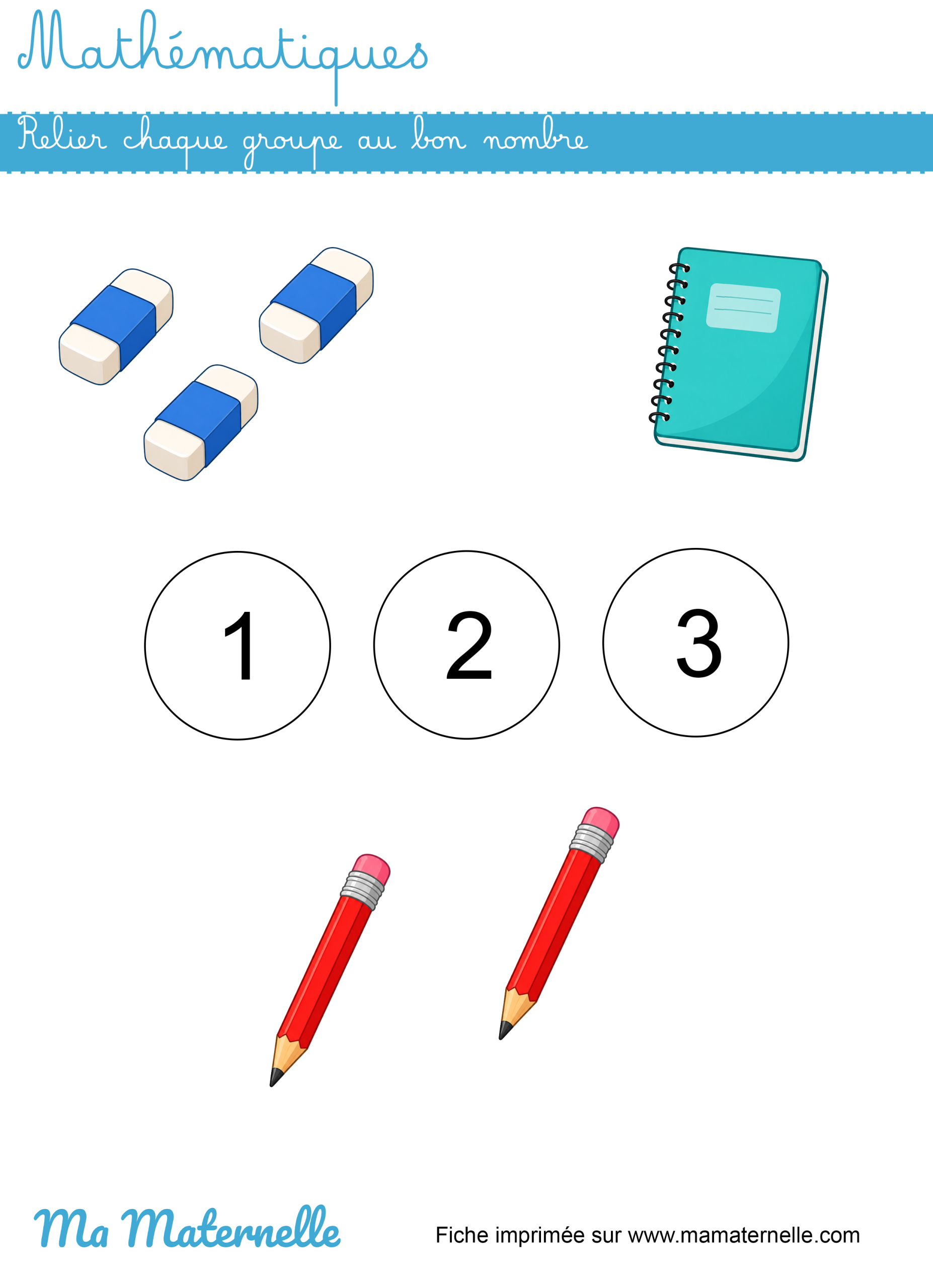 Petite section - Mathématiques : relier les groupes aux nombres